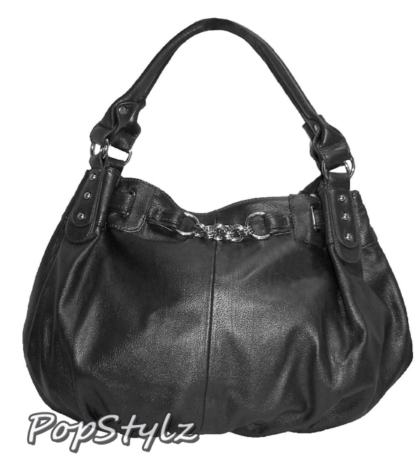 OMG Styles Large Black Slouchy Hobo Handbag