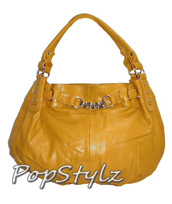 OMG Styles Large Yellow Slouchy Hobo Handbag