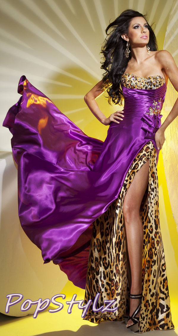 Tony Bowls 112739 Gold/Leopard Dress