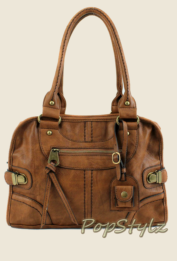 Scarleton Vintage Brown Satchel Handbag