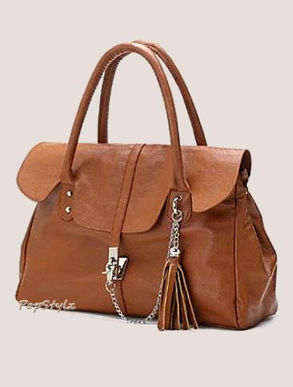 MG Collection Tassel Satchel Handbag