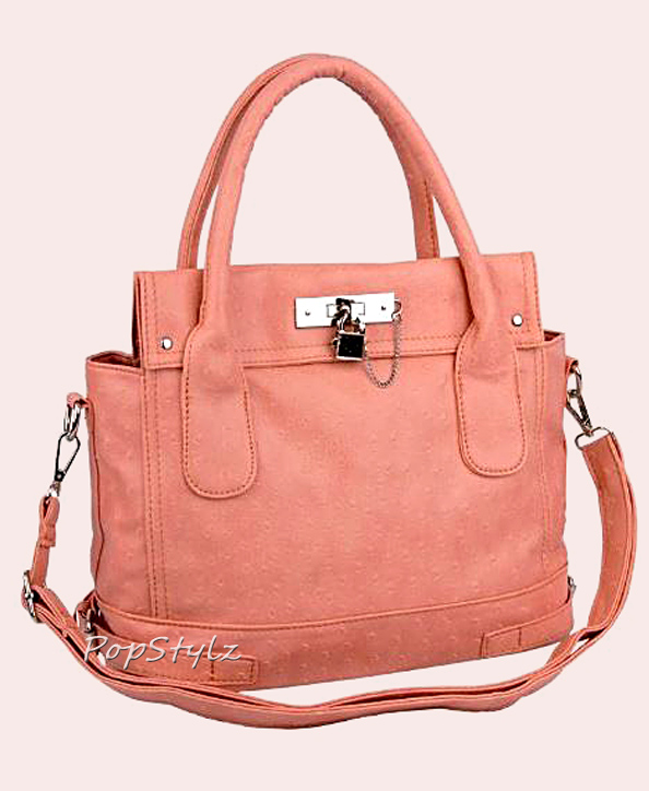 MG Collection Pink Chic Office Handbag