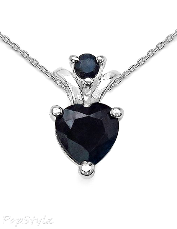 Genuine Black Sapphire Necklace