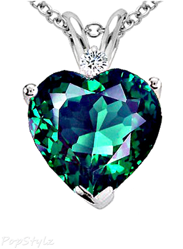 Emerald & Genuine Diamond Necklace
