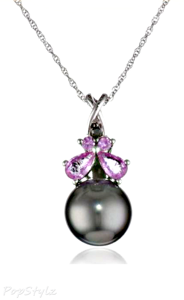Sapphire and Pearl Diamond Necklace