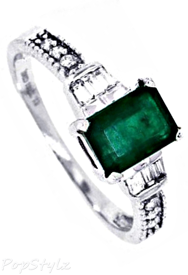 0.65Ct Emerald Diamond Ring
