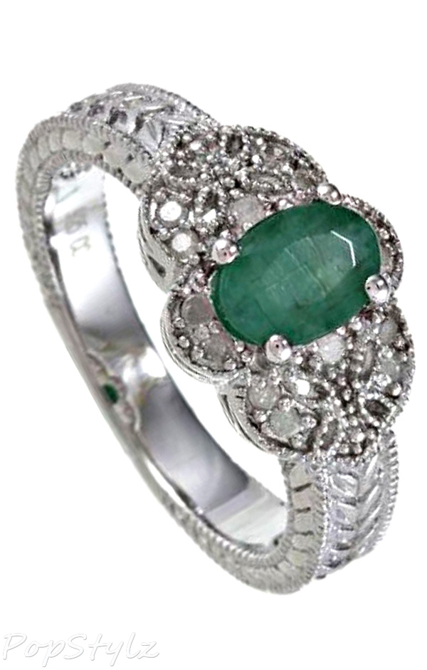 1.25ct Emerald Diamond Ring