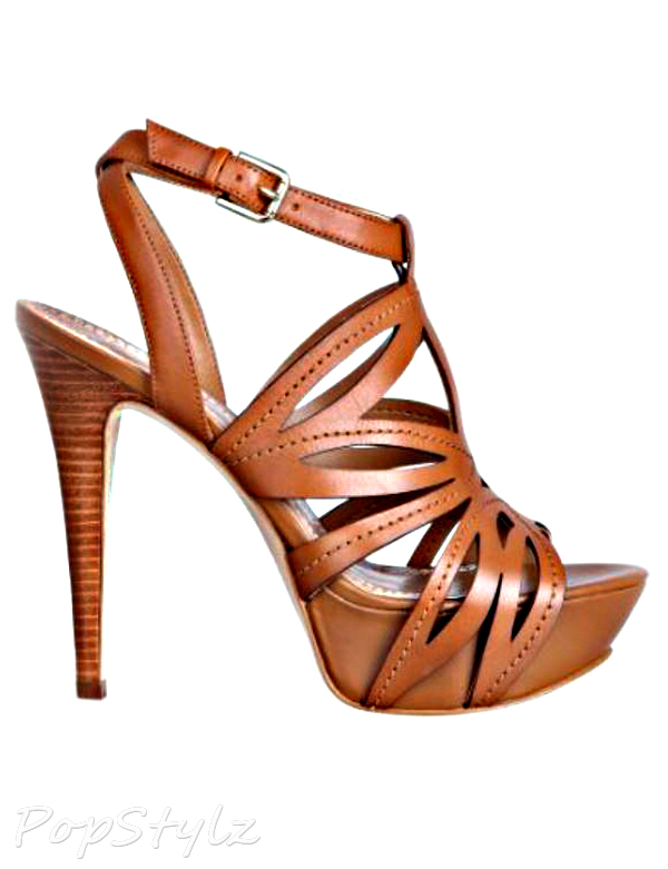 GUESS Oliane Cutout-Detail Platform Leather Sandals