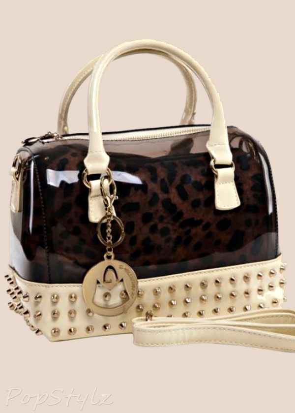 MG Collection MENTHA Gothic Studded Candy Handbag