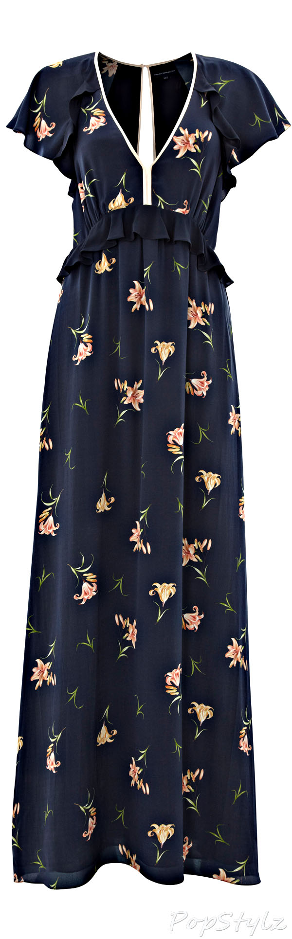 French Connection Lilly Anna Silk Maxi Dress