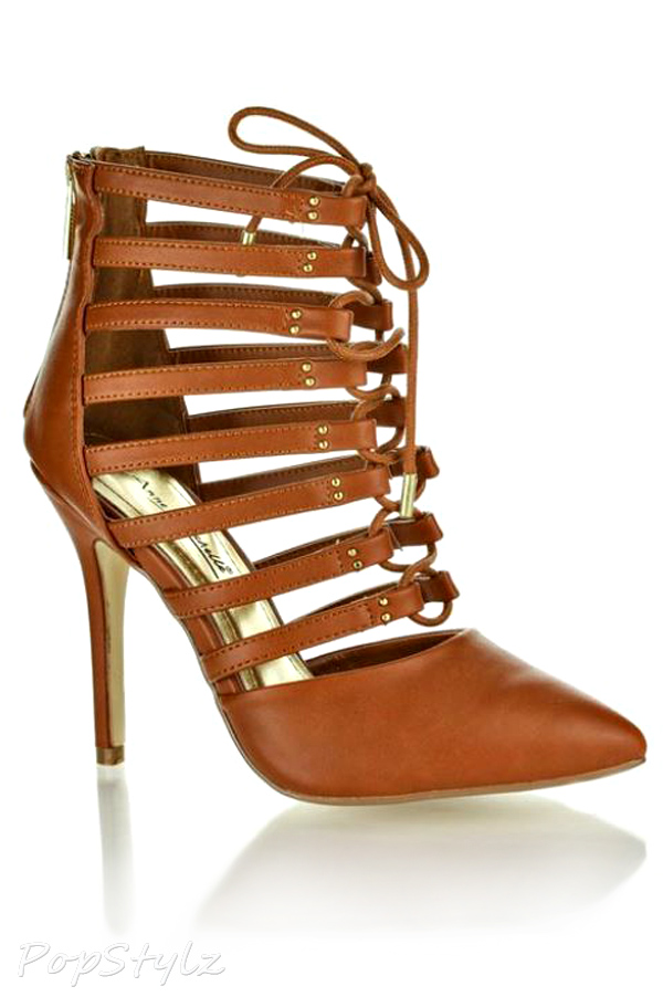 Sully's  Lace Up Gladiator Stiletto