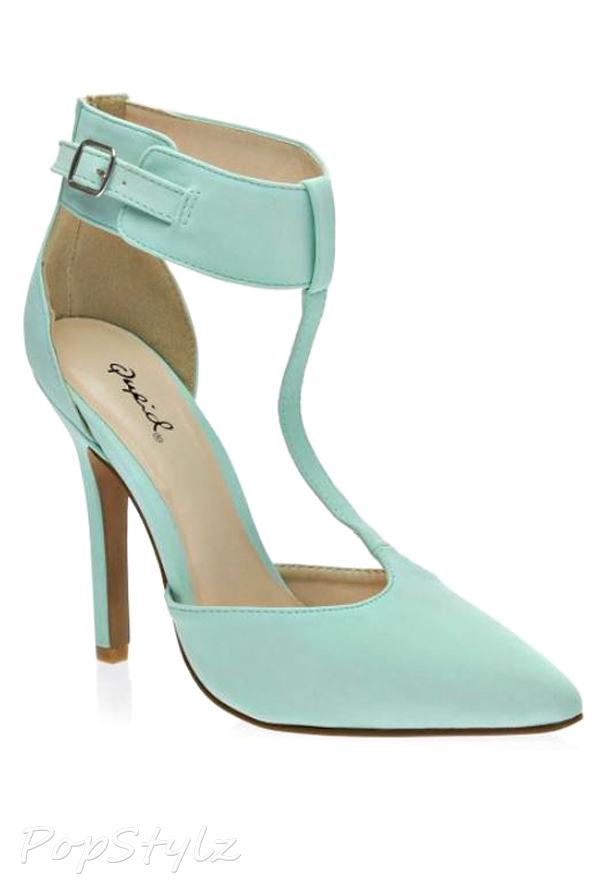 Qupid Potion97 Ankle Strap Pointy Toe Pump