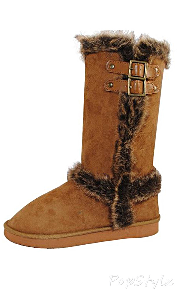Qupid Faux Fur Lined Mid-calf Boot