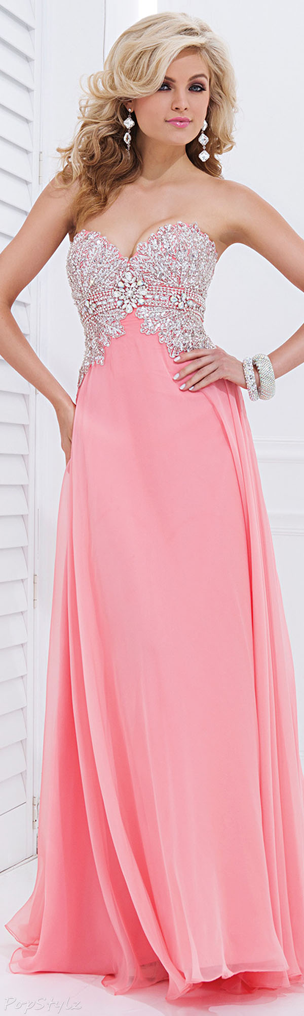 Tony Bowls TBE11416 Sweetheart Strapless Long Evening Gown