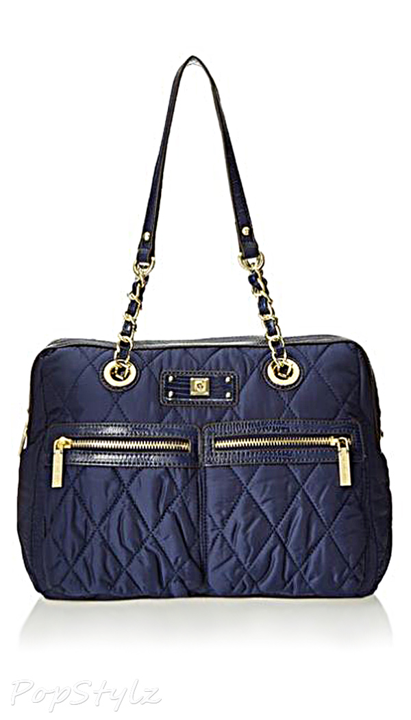 Anne Klein Zip Line Duffle Top Handbag
