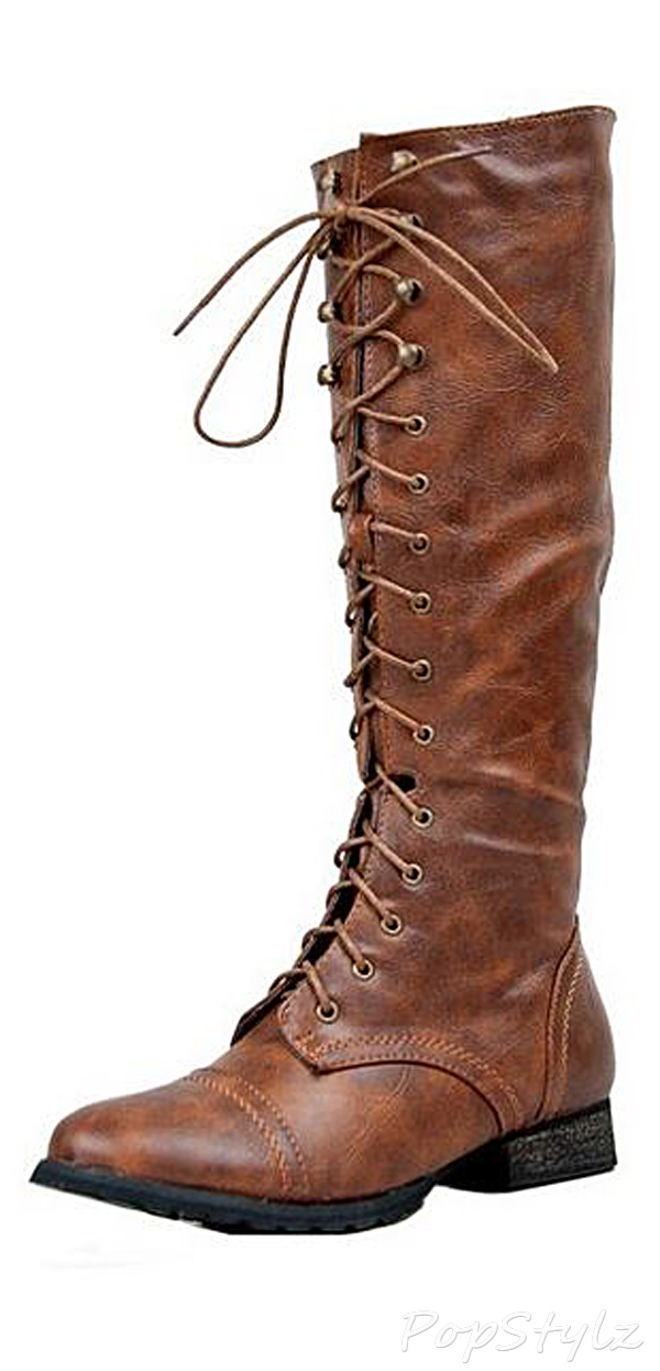 Breckelle's Outlaw-13 Womens Lace-Up Boot
