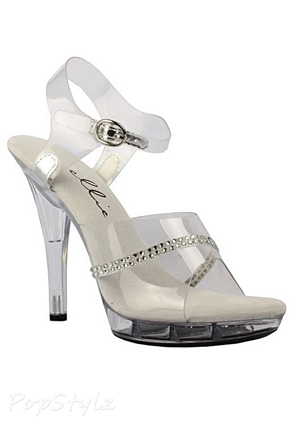 Ellie Shoes M Jewel Clear Platform Sandal