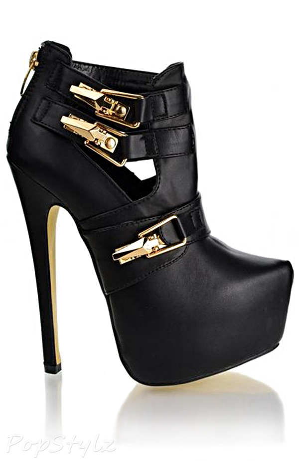 Sully's Double Ankle Stud Strap Stiletto Bootie