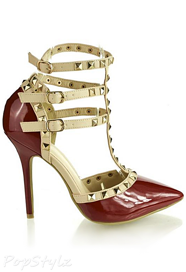 Sully's Gladiator D'Orsay  Ankle Strap Stiletto Pump