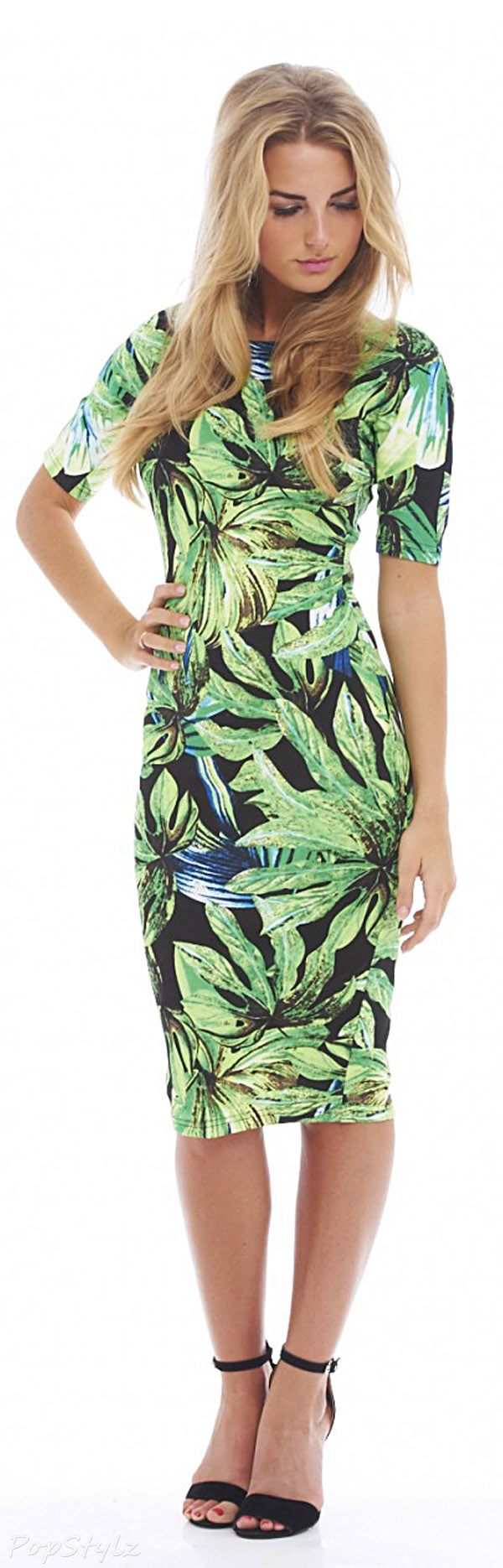 AX Paris Tropical Green Print Dress