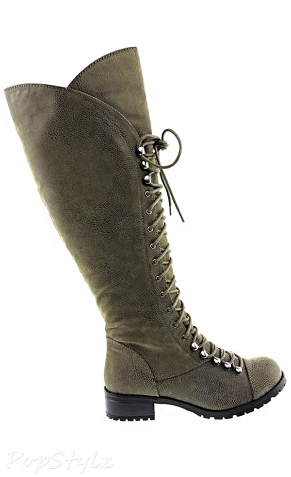 Sully's Cracked Vintage Lace Up Combat Boot