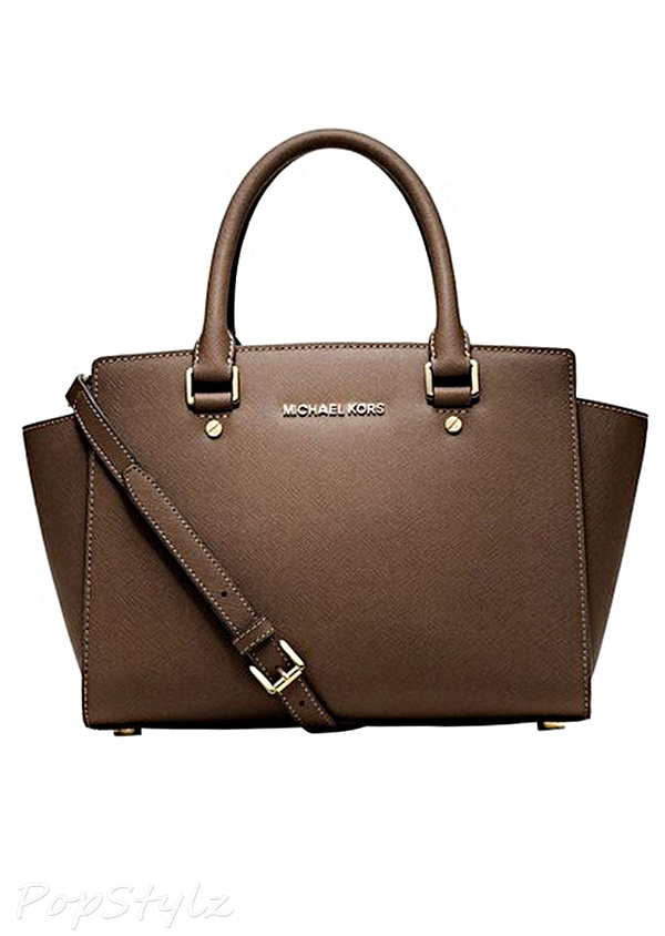 Michael Kors Saffiano Leather Satchel Handbag