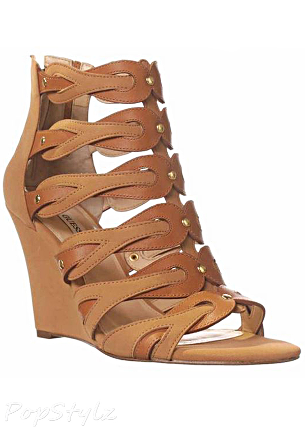 GUESS Jily Faux Leather Wedge Sandal