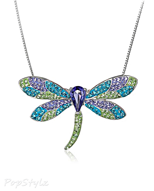 Dragonfly Necklace with Swarovski Elements