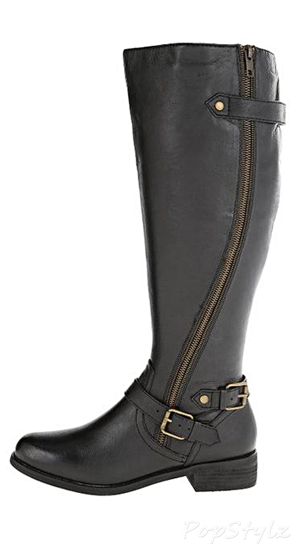 Steve Madden Syniclew Wide Calf Leather Riding Boot