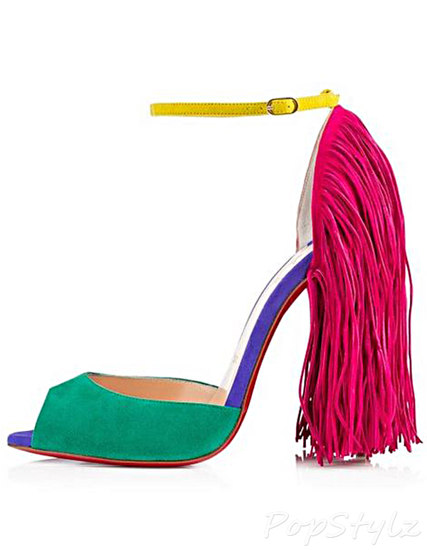 Onlymaker Handcrafted Fringe Stiletto Party Pump