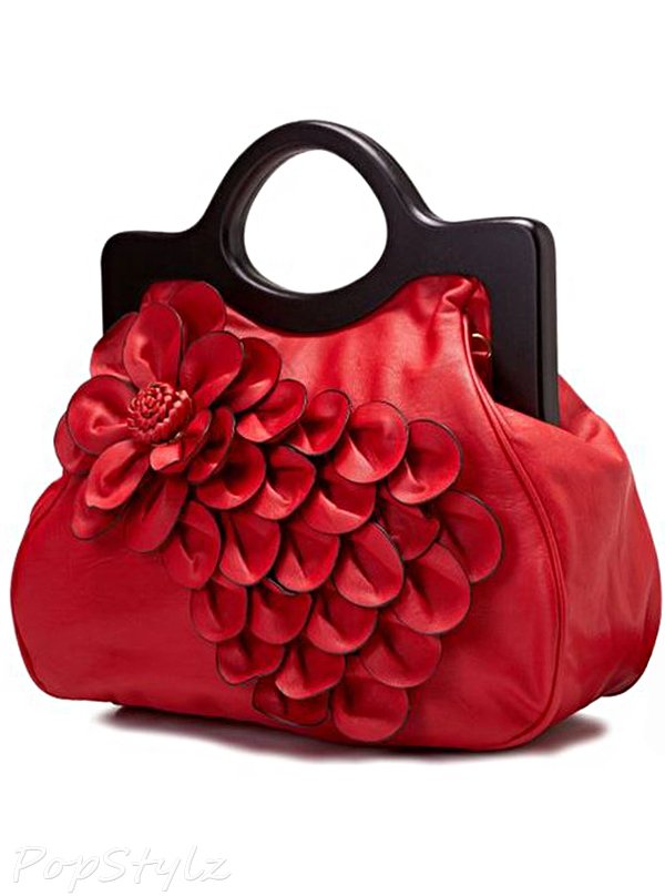 Scarleton H1208 Rose Wood Handle Handbag