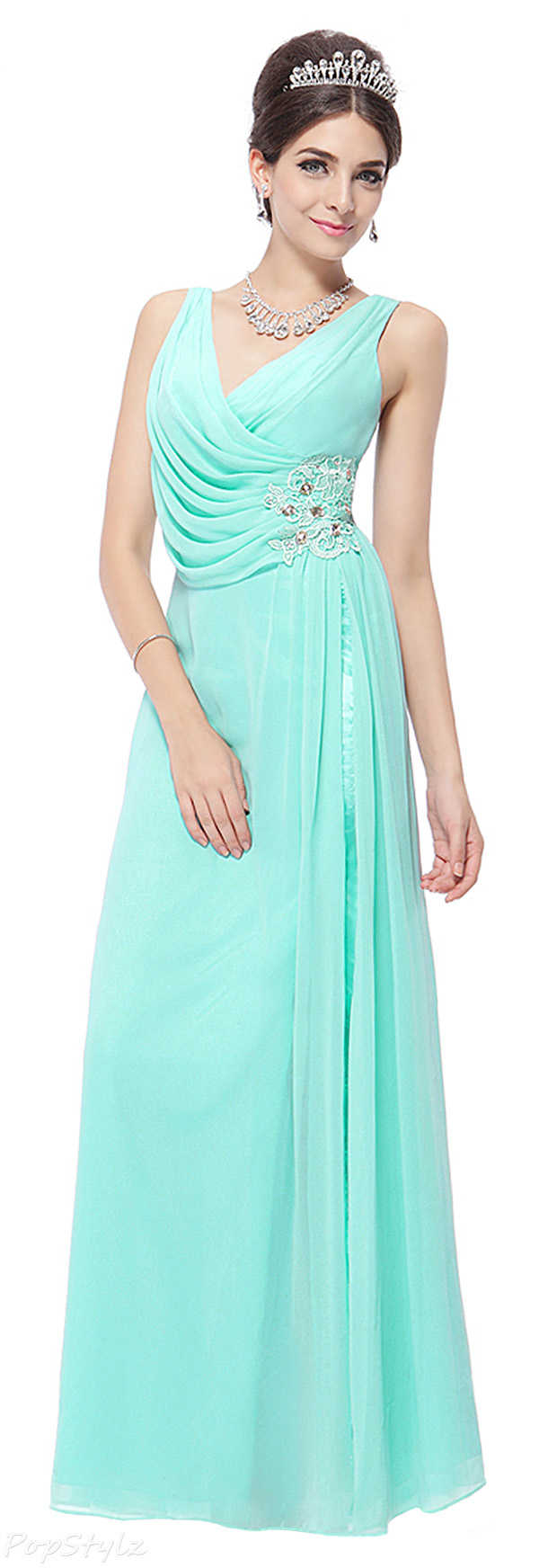 Ever Pretty 09963 Rhinestones Applique Evening Gown