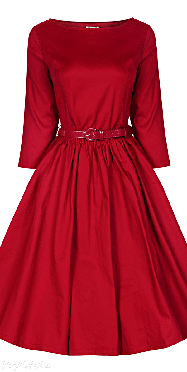 Lindy Bop Women's 'Holly' Vintage Audrey Hepburn 3/4 Sleeve Dress