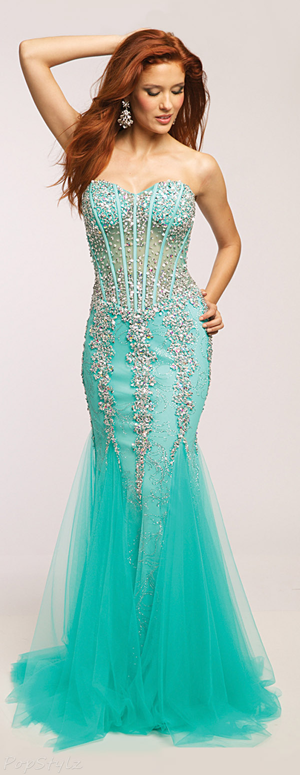 Jovani 23914 Long Strapless 2015 Evening Gown