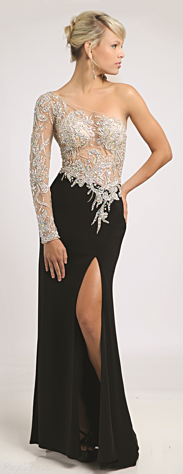 Jovani 93573 Elegant 2015 One Shoulder Long Gown