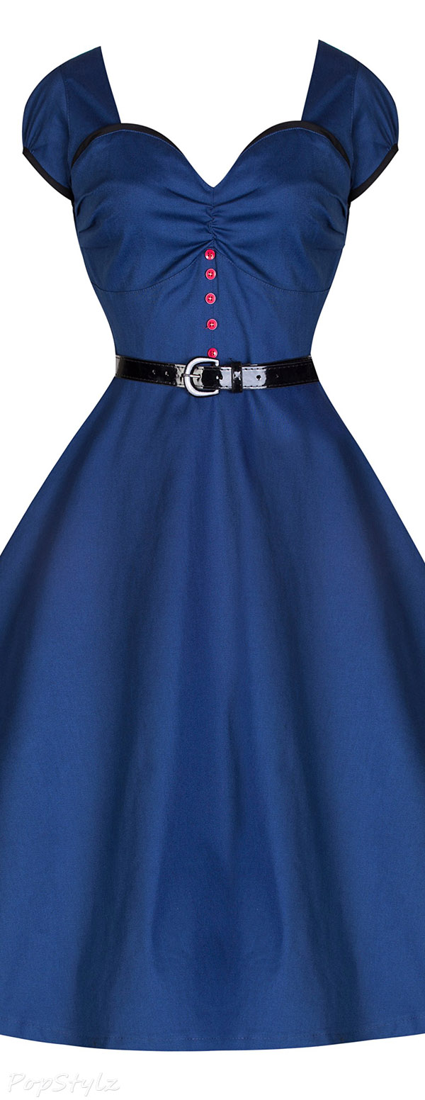 Lindy Bop 'Bella' Vintage 50's Dreamy Low Cut Dress