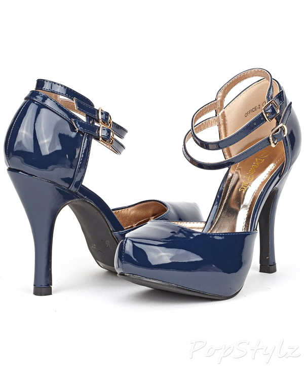 Dream Pairs Office-02 Mary Jane Double Ankle Strap Pump