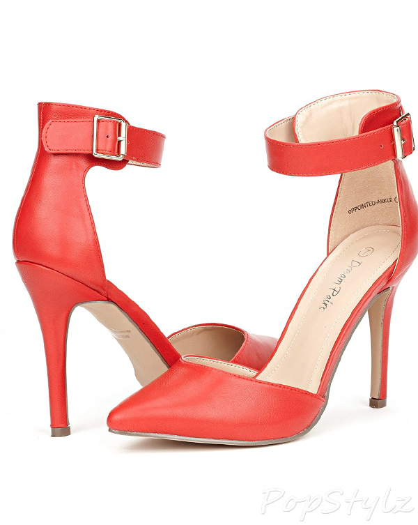 Dream Pairs Oppointed Ankle Strap D'Orsay Stiletto Pump