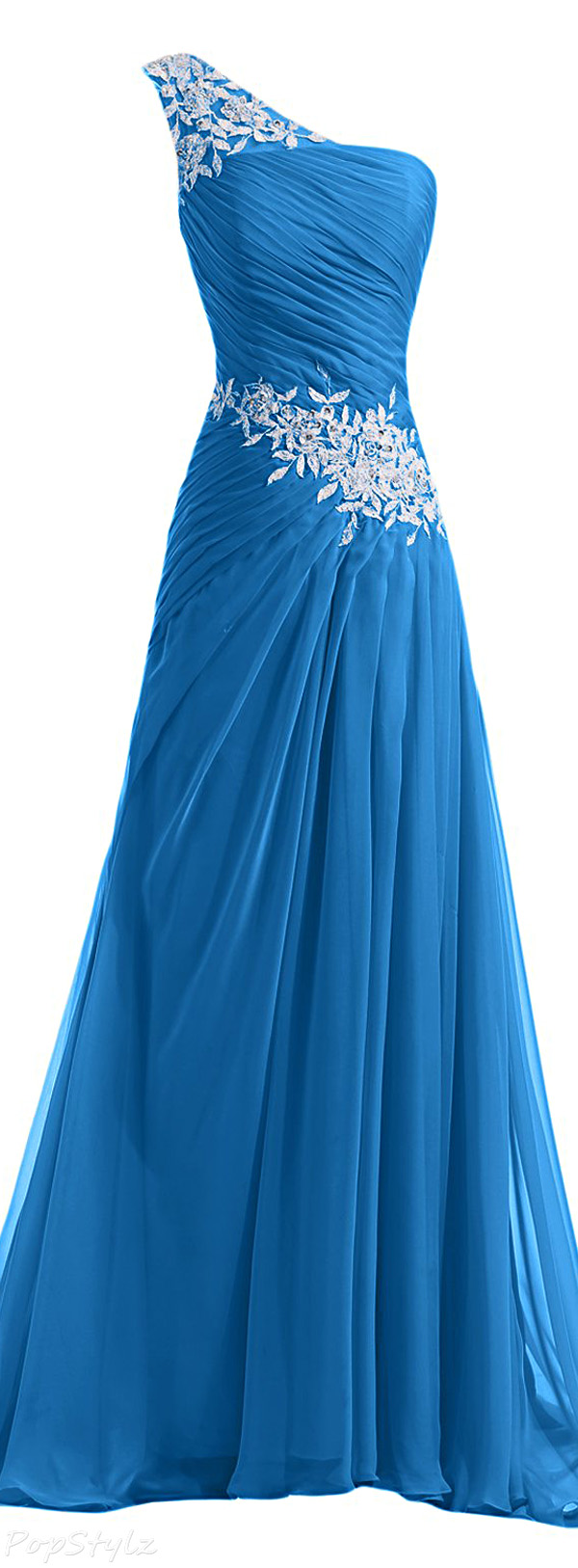 Sunvary Chiffon & Applique Long Evening Gown