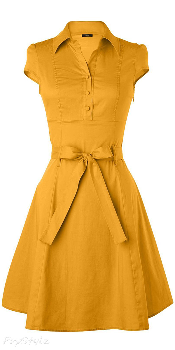 Anni Coco Vintage 1950s Rockabilly Swing Shirt Dress