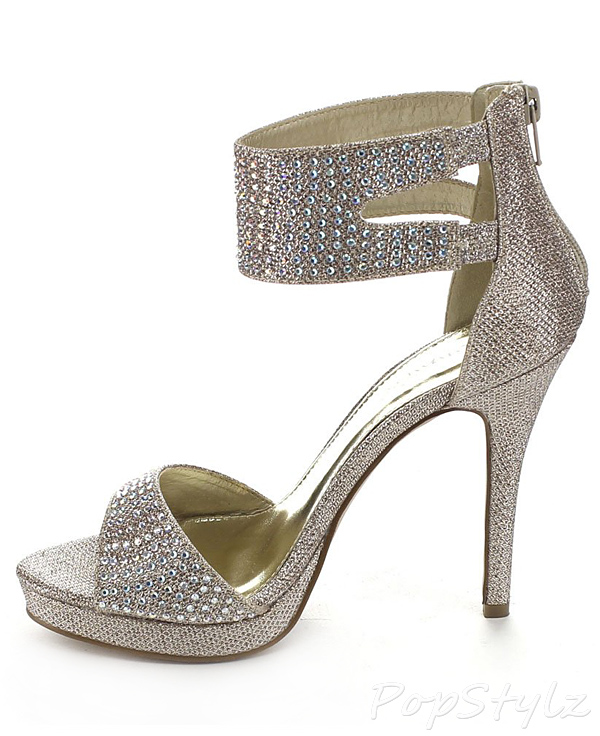 Bonnibel Bling-1 Glitter Ankle Cuff Stiletto Dress Sandal