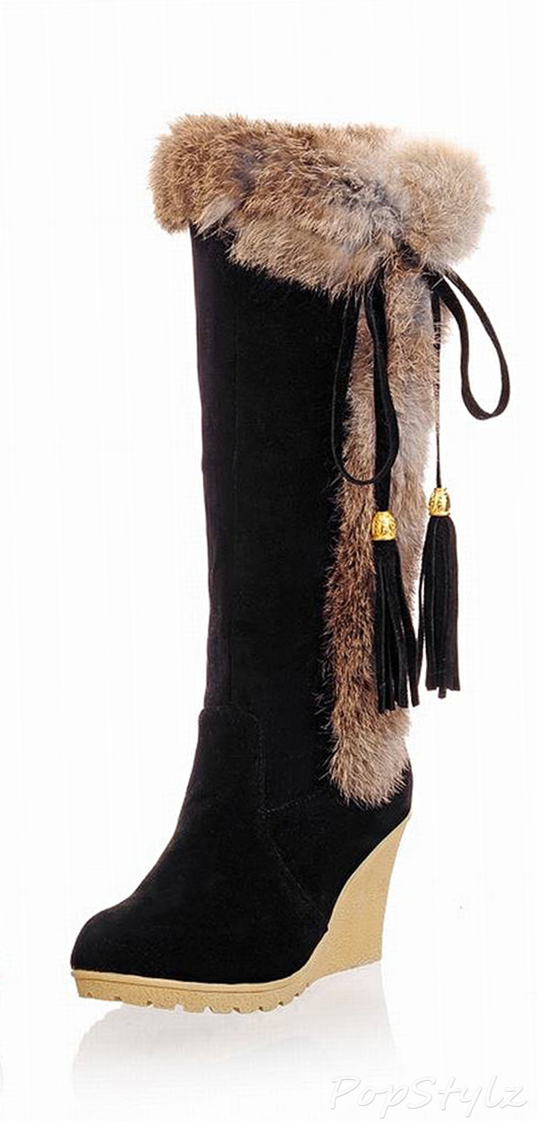 Carol Shoes Fashion Bowknots Tassels Winter Snow Boot