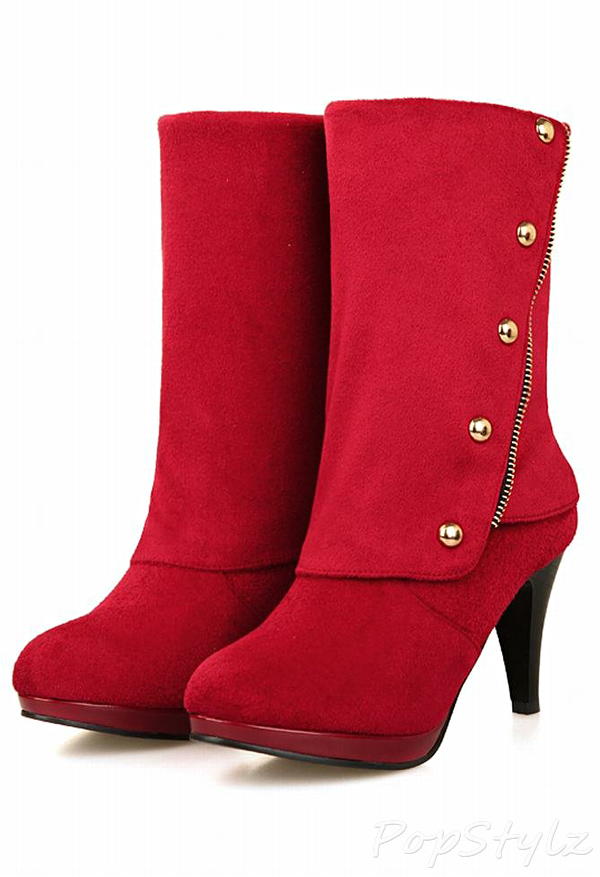 Carol Shoes Fashion Elegance Platform High Heel Dress Boot