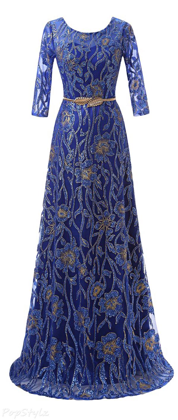 Sunvary Vintage Long Tulle Formal Dress
