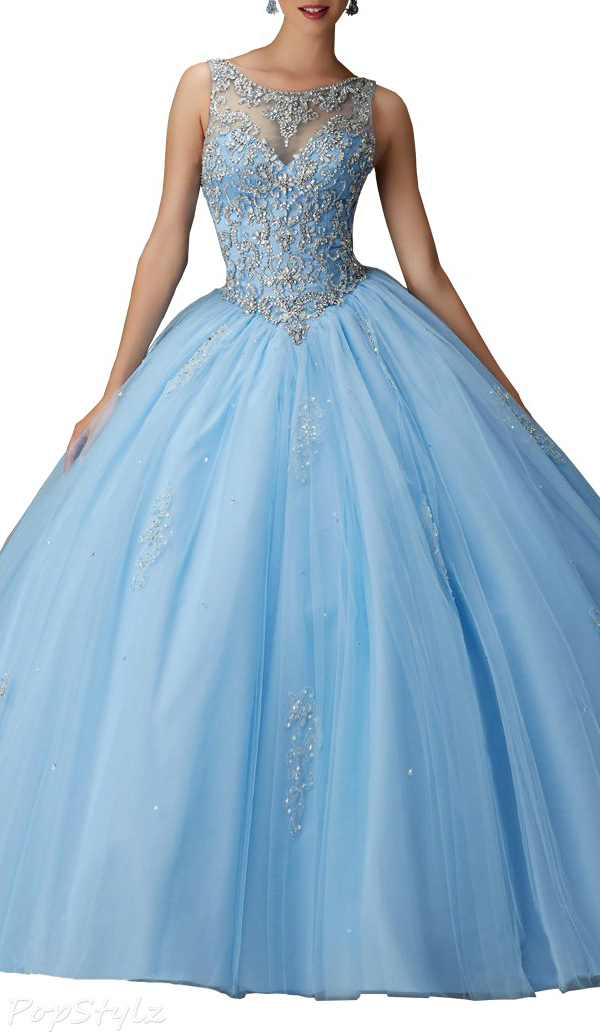 Alinafeng Beautiful Beaded Tulle Ball Gown