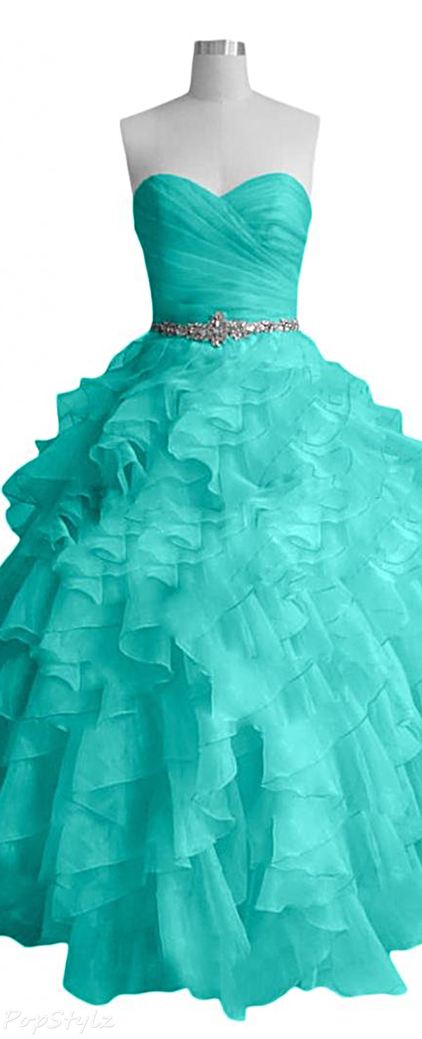 Sunvary Strapless Sweetheart Pageant Ball Gown
