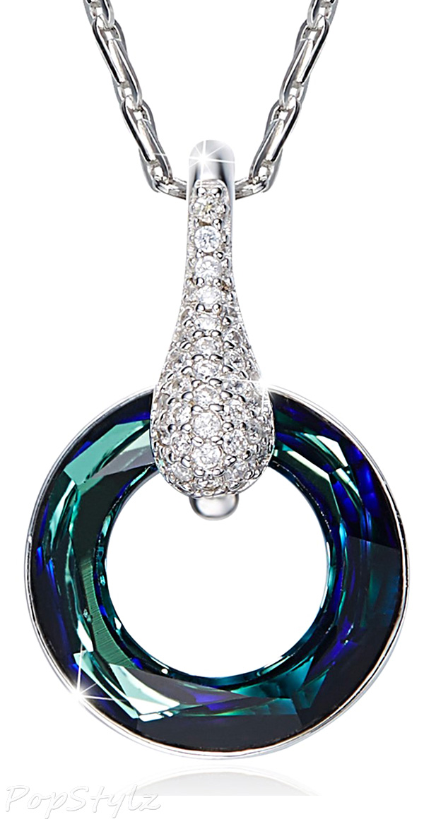 "Lucky Circle" Swarovski Crystal Pendant Necklace