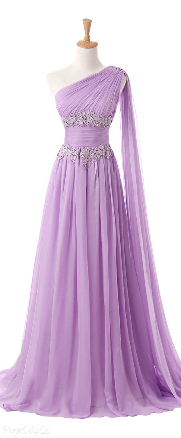 Sunvary Applique Waist Formal Pageant Evening Gown
