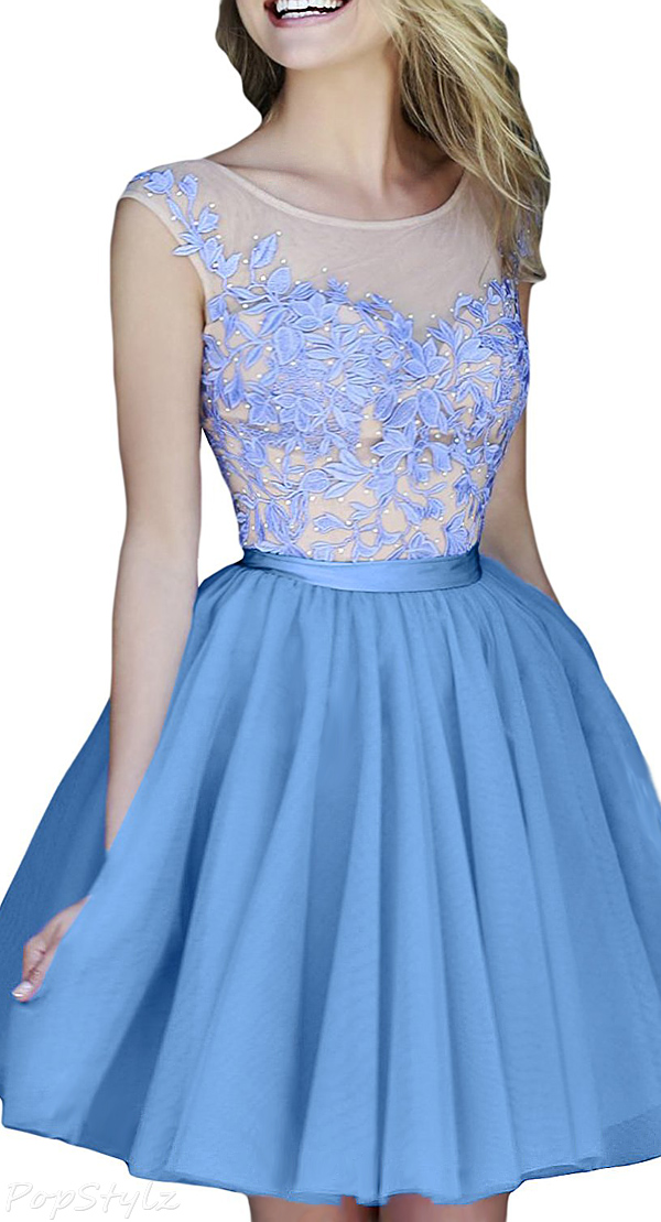 Sunvary Lace & Tulle Cocktail Formal Dress